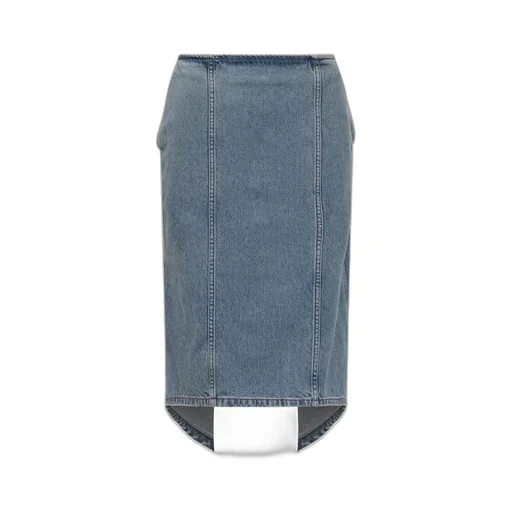 Rear Slit Midi Skirt