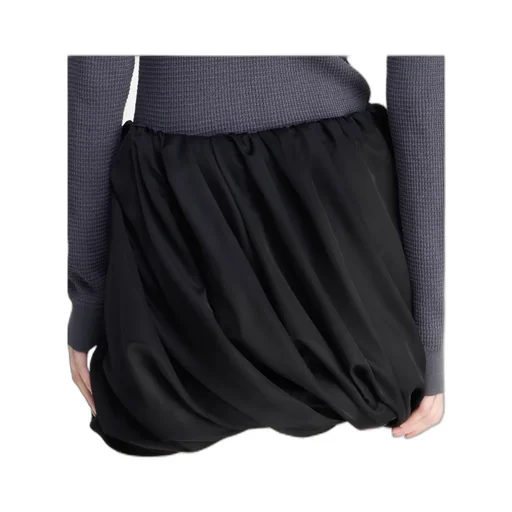 Rolled-Hem Mini Skirt