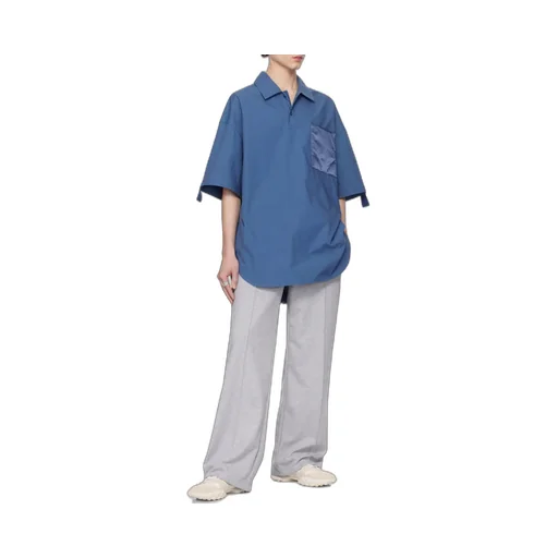 Quilted-Pocket Short-Sleeved Polo Shirt