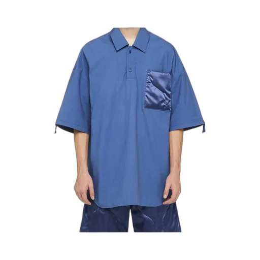Quilted-Pocket Short-Sleeved Polo Shirt