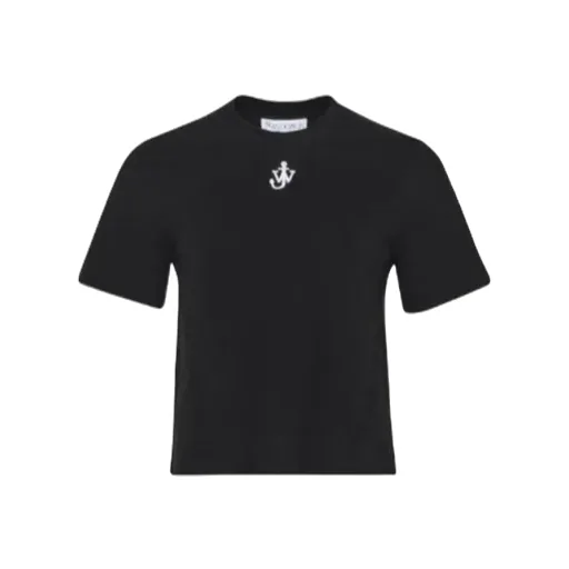 Anchor Logo Cropped Panelled T-Shirt