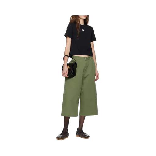 Anchor Logo Cropped Panelled T-Shirt