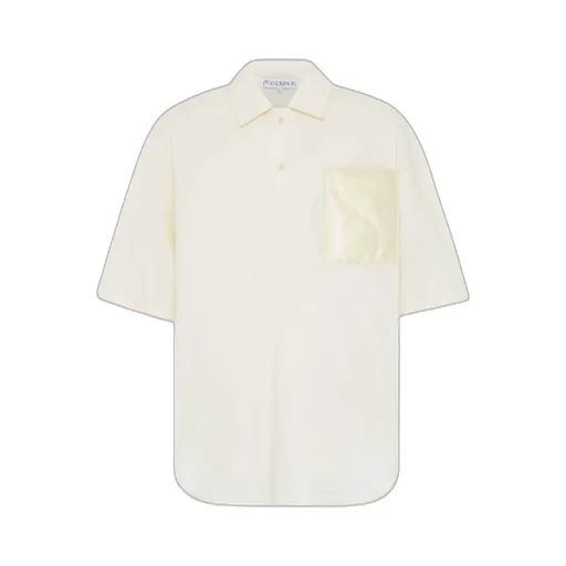 Quilted-Pocket Short-Sleeved Polo Shirt