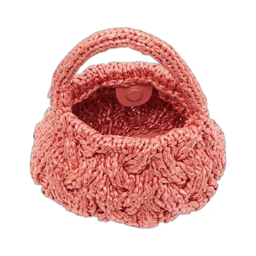 Small Cable-Knitted Top Handle Bag