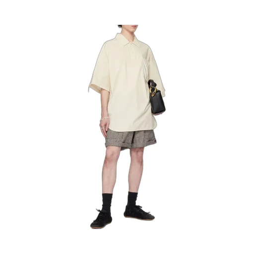 Quilted-Pocket Short-Sleeved Polo Shirt