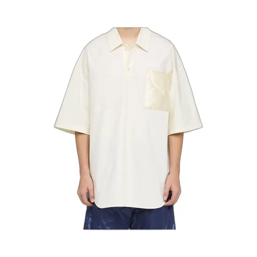 Quilted-Pocket Short-Sleeved Polo Shirt