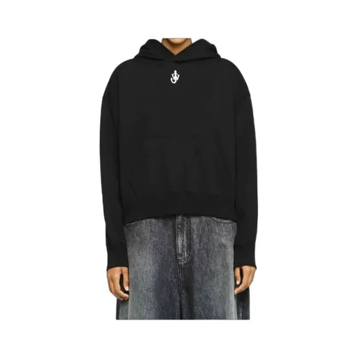 Anchor Logo Cropped Hoodie