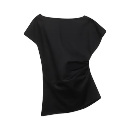 Lace Panelled Asymmetric Blouse