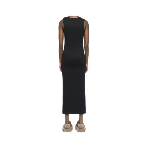 Logo-Embroidered Twisted Strap Maxi Dress