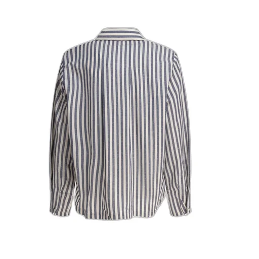 Striped-Pattern Cotton Shirt