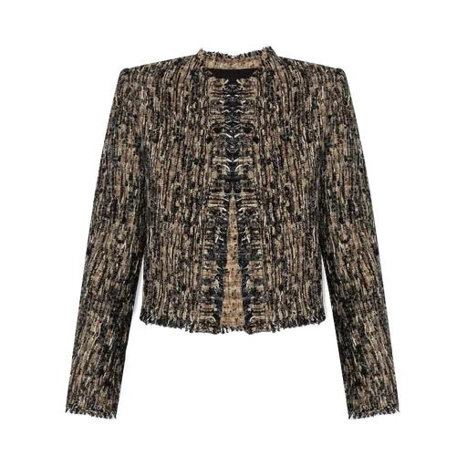 Tweed Frayed-Edge Jacket