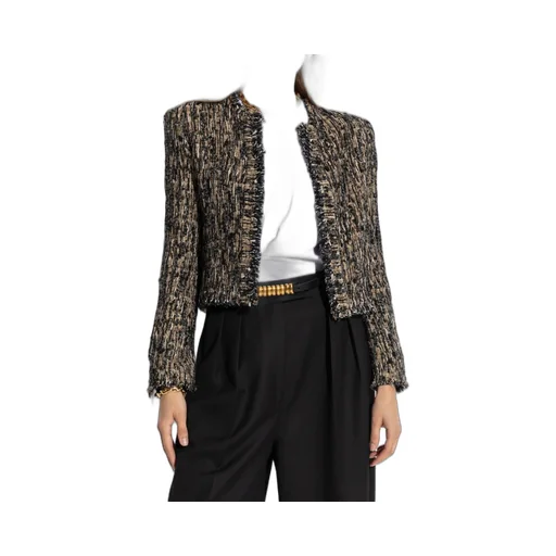 Tweed Frayed-Edge Jacket
