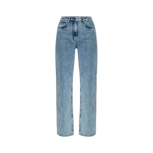 Embroidered Cotton Jeans