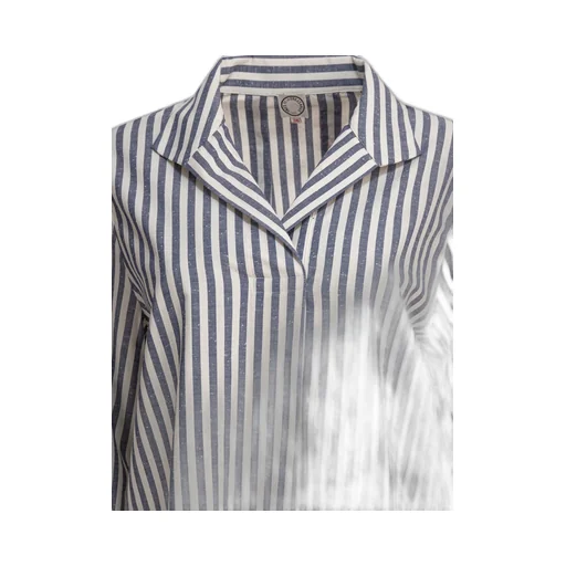 Striped-Pattern Cotton Shirt
