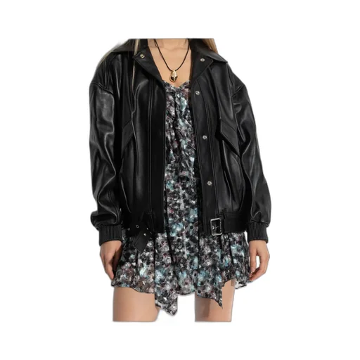 Long Sleeve Leather Jacket