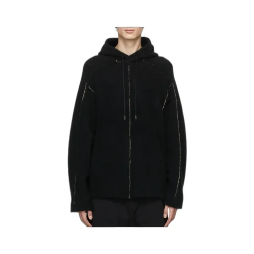 Woolly-Rimmed Hoodie Pullover