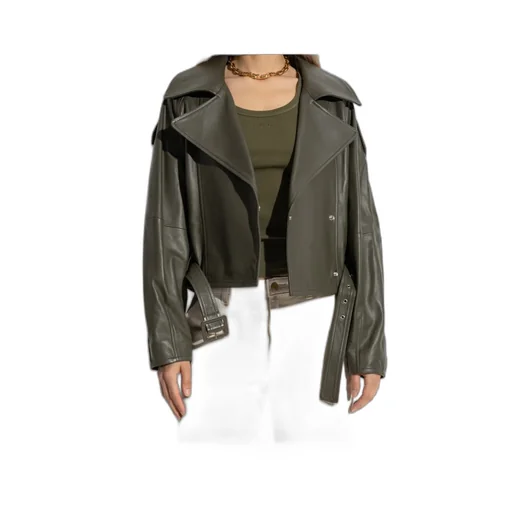 Long Sleeve Leather Jacket