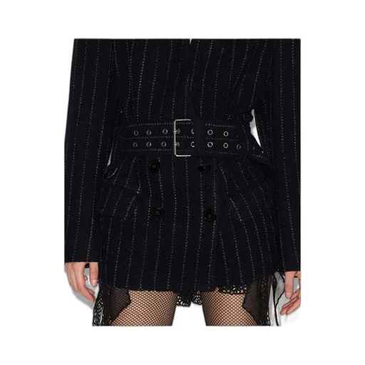 Striped Belted Jacket