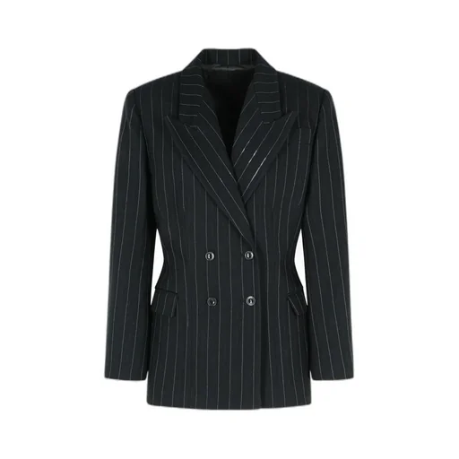 Double-Breasted Striped Jacket