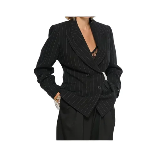 Double-Breasted Striped Jacket