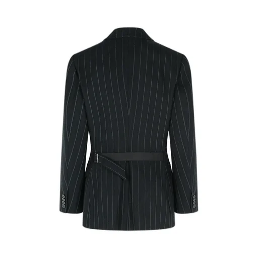 Double-Breasted Striped Jacket