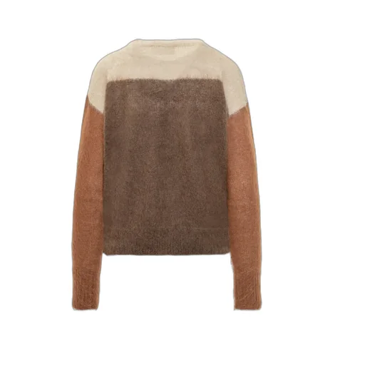 Colour-Block Long-Sleeves Sweater