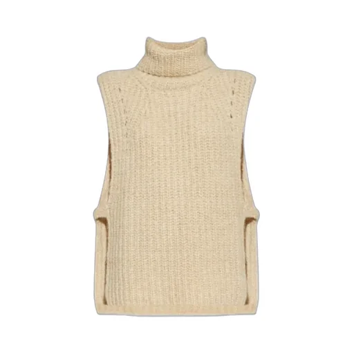 Turtleneck Ribbed Vest