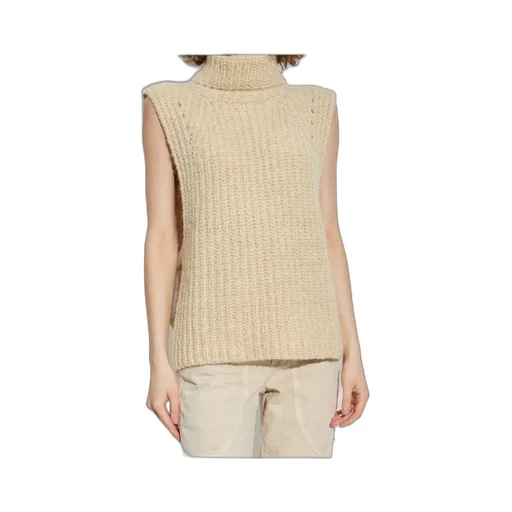 Turtleneck Ribbed Vest