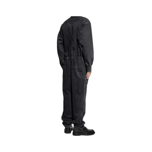 Button-Fastening Pocket Jumpsuit