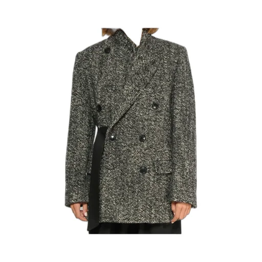 Double-Breasted Belted Jacket