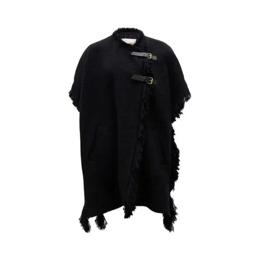 Fringed Buckled Sleeveless Jacket