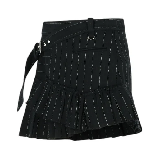 Striped Belted Skirt
