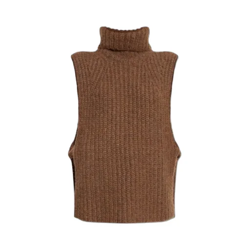 Turtleneck Ribbed Vest