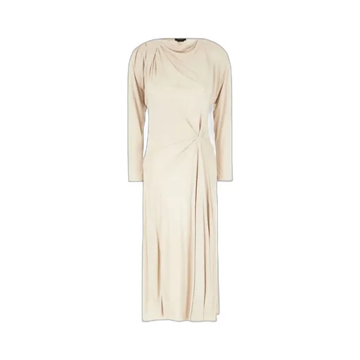 Gathered Long-Sleeve Dress