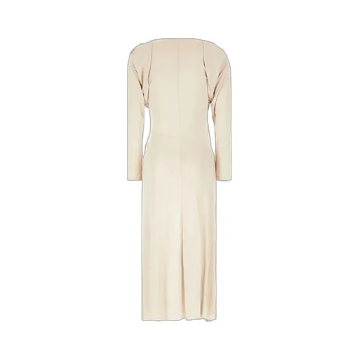 Gathered Long-Sleeve Dress