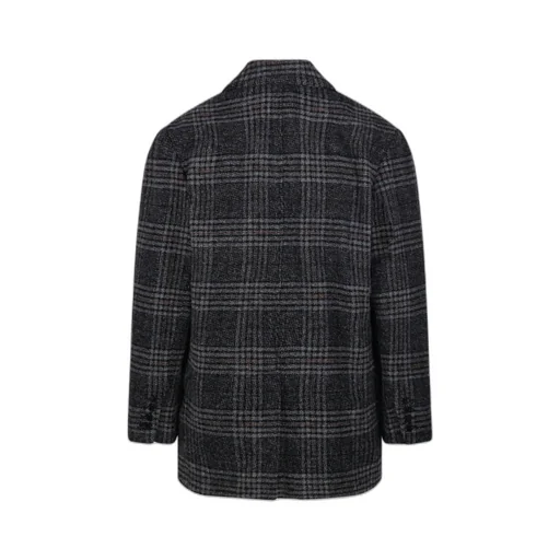 Double-Breasted Checked Blazer
