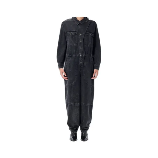 Buttoned Flap-Pocket Jumpsuit