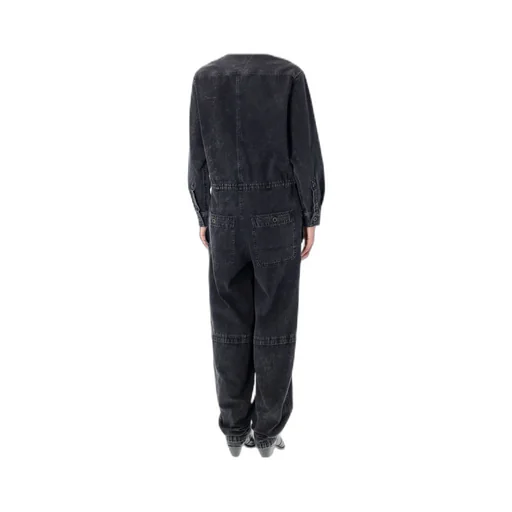 Buttoned Flap-Pocket Jumpsuit
