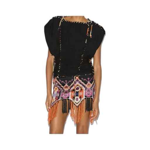 Zohra Woven Jersey Top