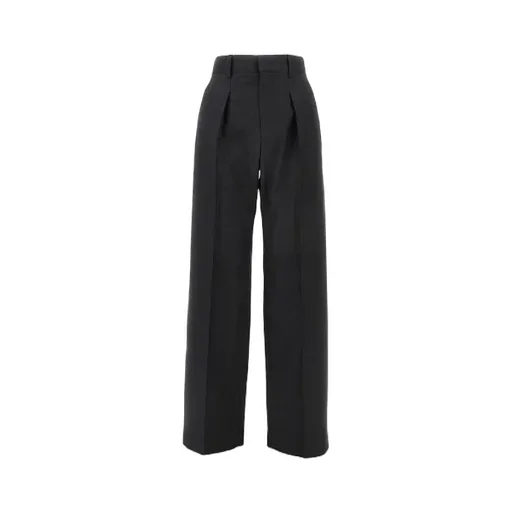 Straight Leg Pleated Trousers