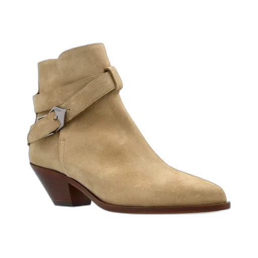 Buckle Detail Heeled Boots