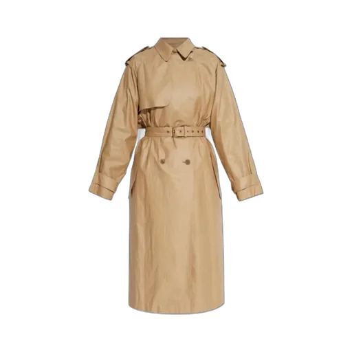 Double-Breasted Belted Trench Coat
