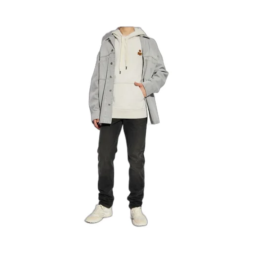 Matte Logo Printed Drawstring Hoodie