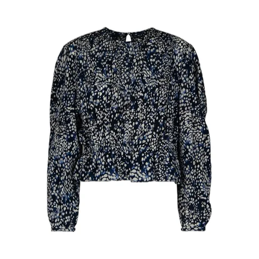 Gelina All-Over Printed Long-Sleeved Blouse