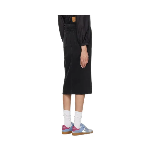 Vandy High-Waist Buttoned Midi Skirt