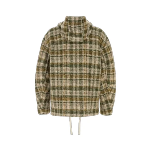 Checked Zipped Hooded Jacket