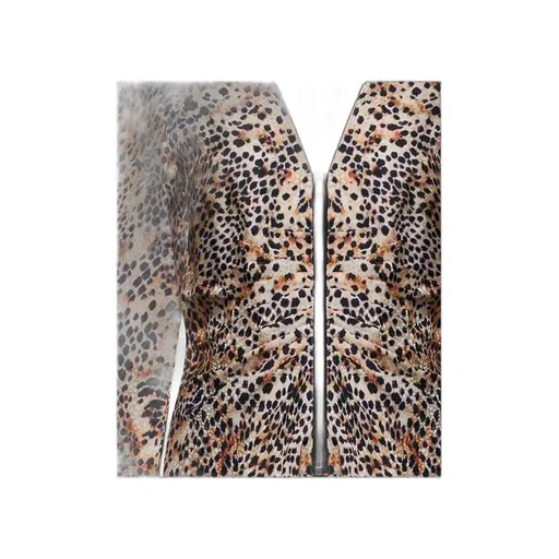Leopard Printed V-Neck Top