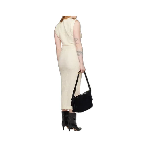 Crinkled Asymmetric Midi Jersey Dress