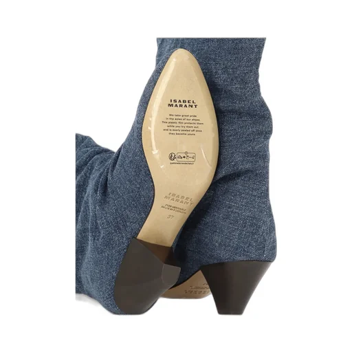 Faded Denim Boots