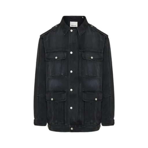 Long-Sleeved Denim Coat